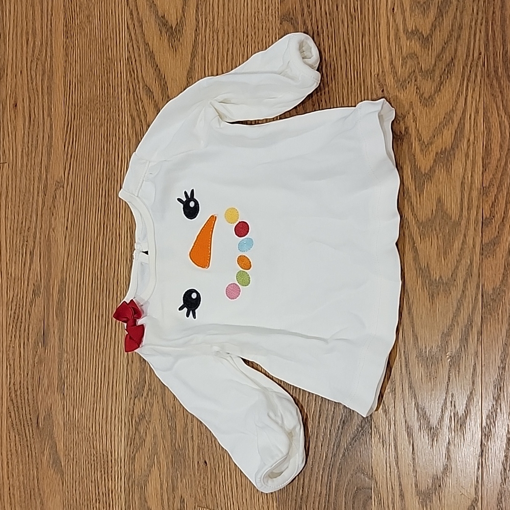 Gym size 3-6M snowman long sleeve shirt